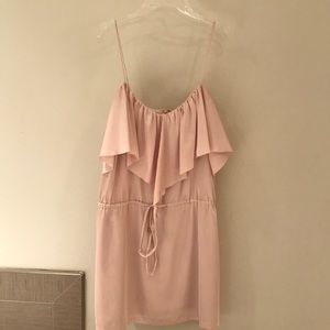 Silk pink mink dress
